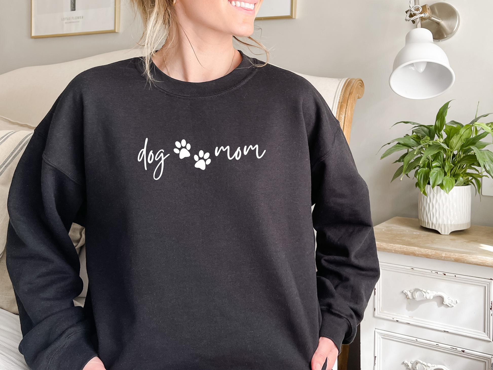 Dog mom sweatshirt, personalized sweatshirt for dog moms, custom dog mom sweatshirt, dog mom apparel, gifts for dog moms, apparel for dog moms