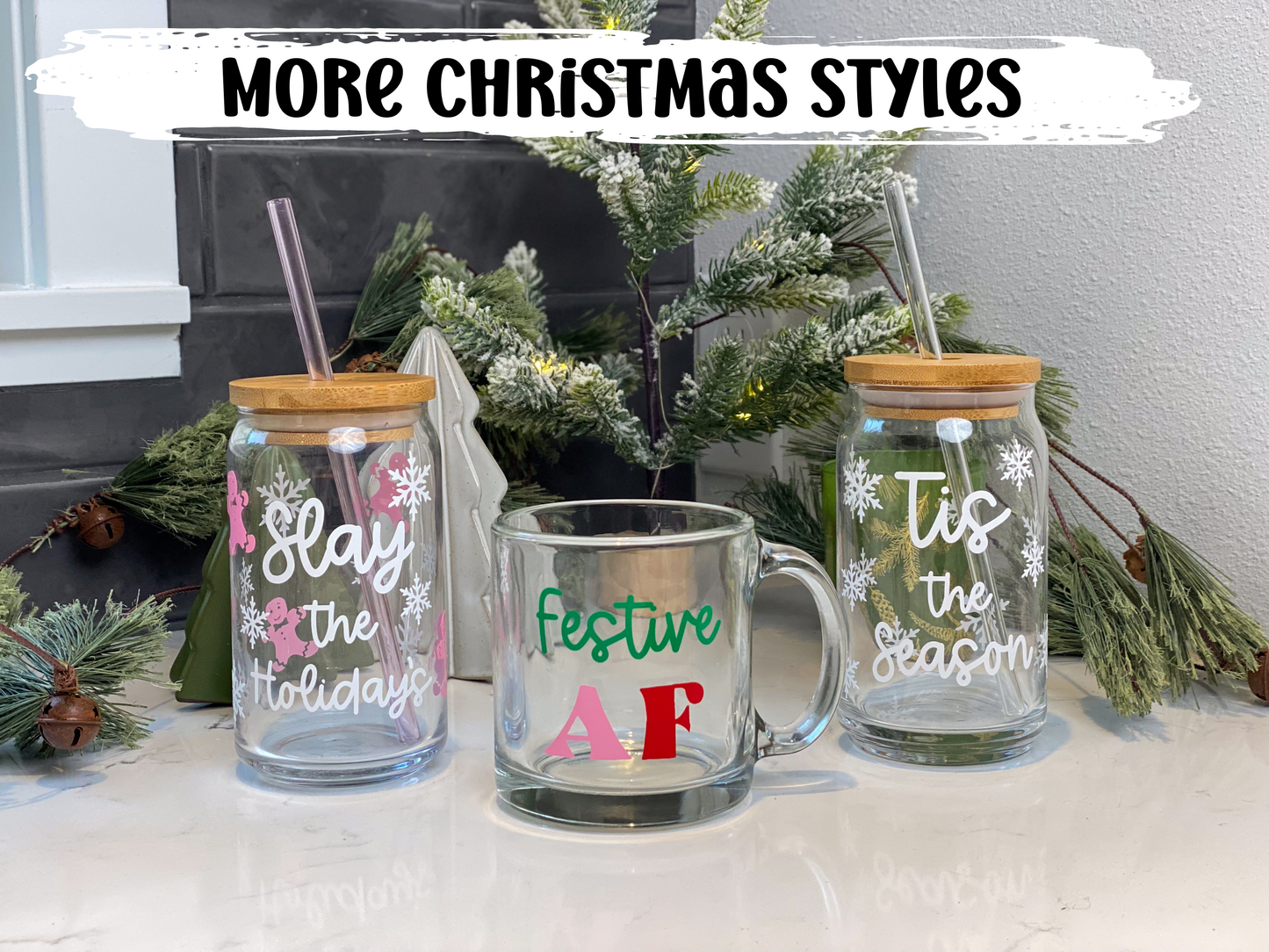 Festive Hanukkah Glass Cup