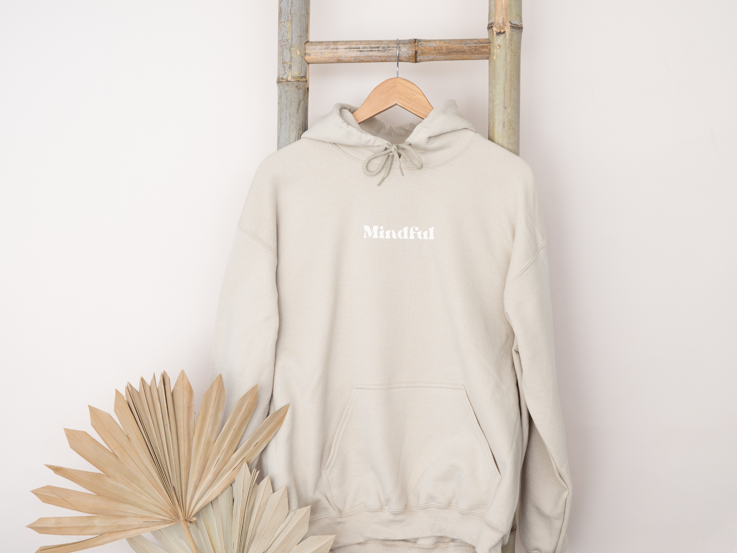 Mindful Sweatshirt, Breathe In Breathe Out on Sleeve