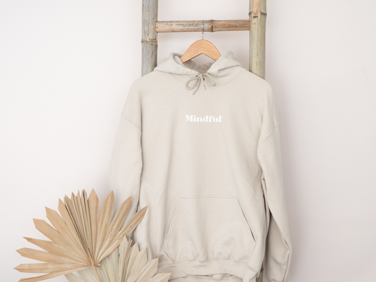 Mindful Sweatshirt, Breathe In Breathe Out on Sleeve
