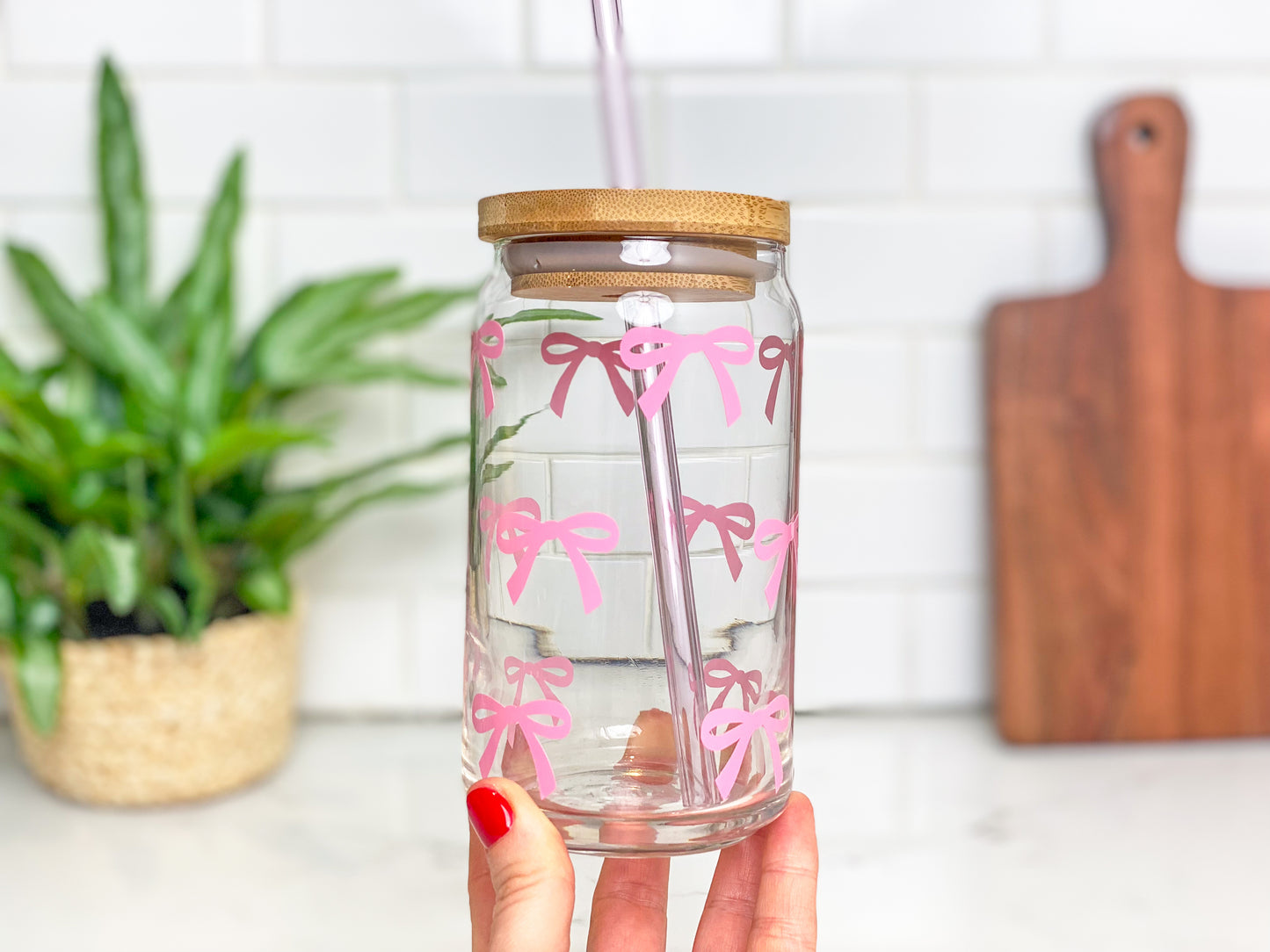 Tiny Bows Glass Cup