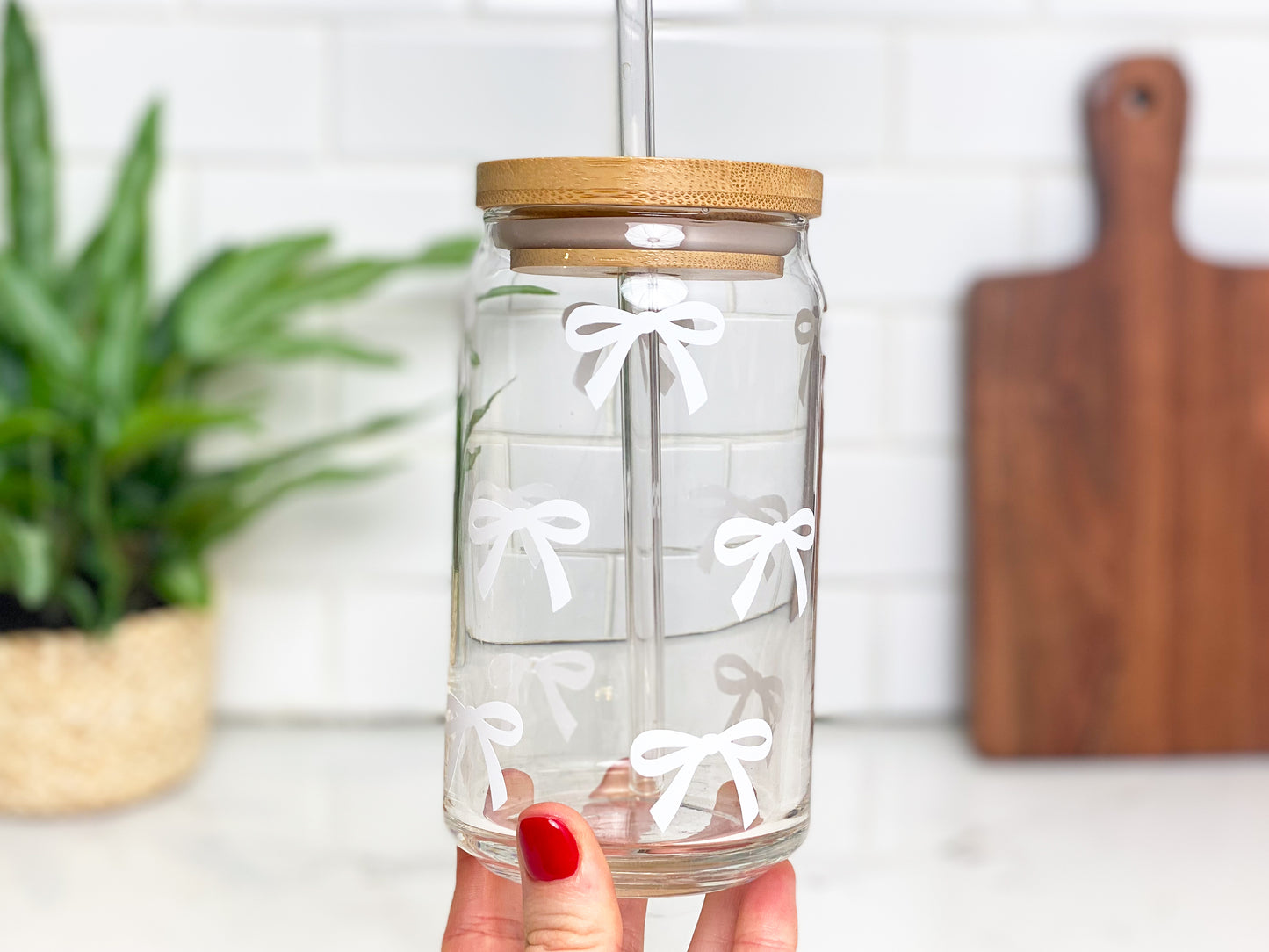 Tiny Bows Glass Cup