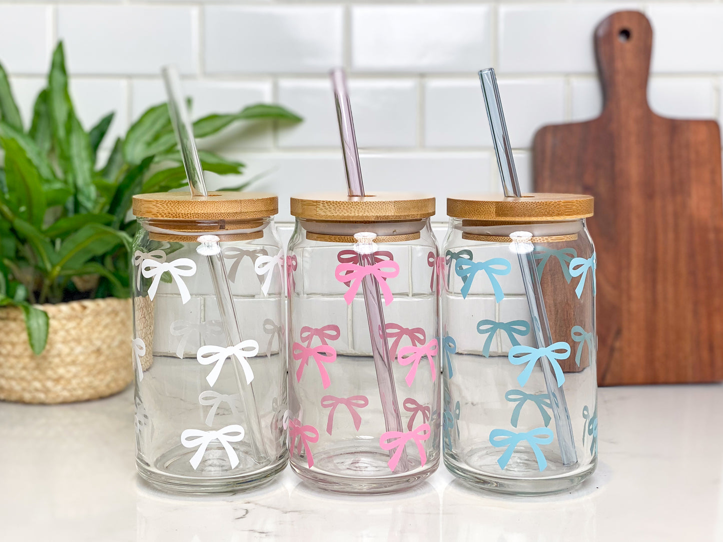 Tiny Bows Glass Cup