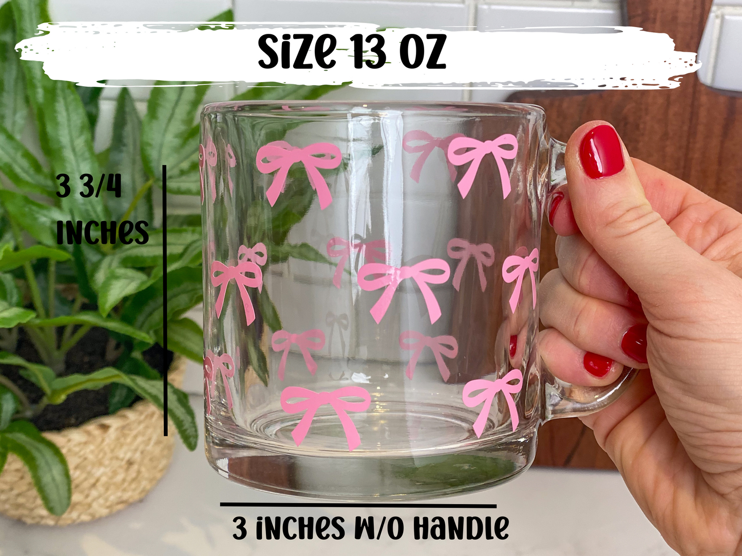 Dishwasher Safe Tiny Bow Mug