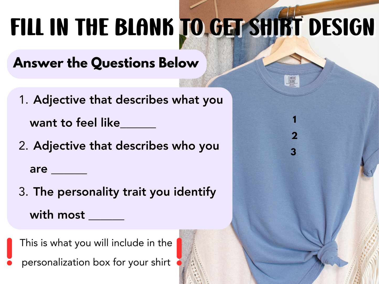 Custom Personality Trait Shirt