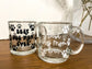 Dog mom clear glass coffee mug, best dog mom coffee mug, coffee mug for dog moms, mug for dog lovers, gifts for dog moms, glass coffee mug 