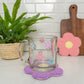 Boho Flower Mug Rug Coaster Set, Glassware Accessories