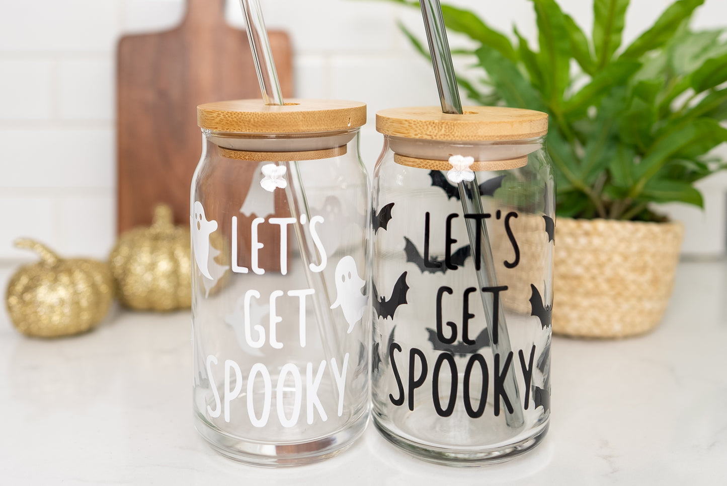 Ghost Halloween Glass Cup