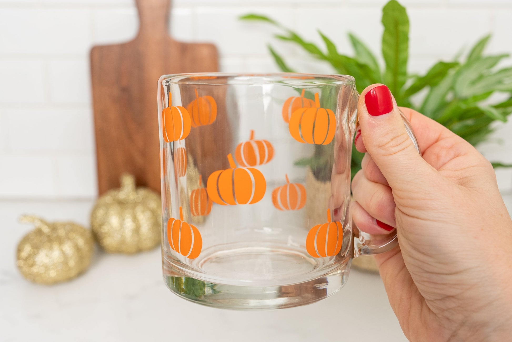 Floral Ghost Cup Halloween Glass Cup Spooky Season Cup -  in