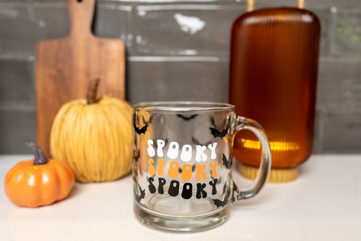 Spooky Halloween Glass Mug Black Combo