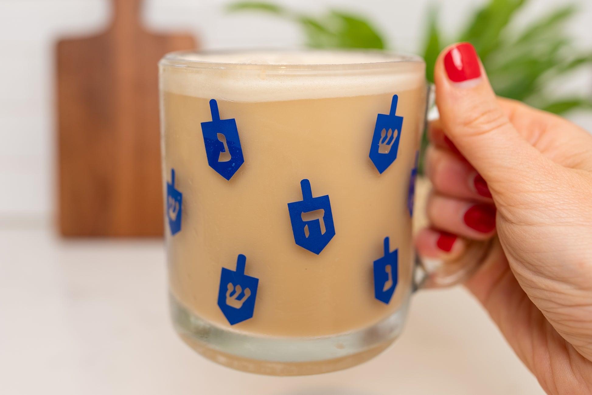 Dreidel Hanukkah Mug, Hanukkah Coffee Mug, Hanukkah Coffee Cup, Glass Cup, Clear Glass Mug, Dreidel Dreidel Dreidel Mug, Gifts for Hanukkah, Chanukah Mug, Jewish Holiday Decor