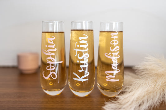 Personalized Champagne Flute with Name