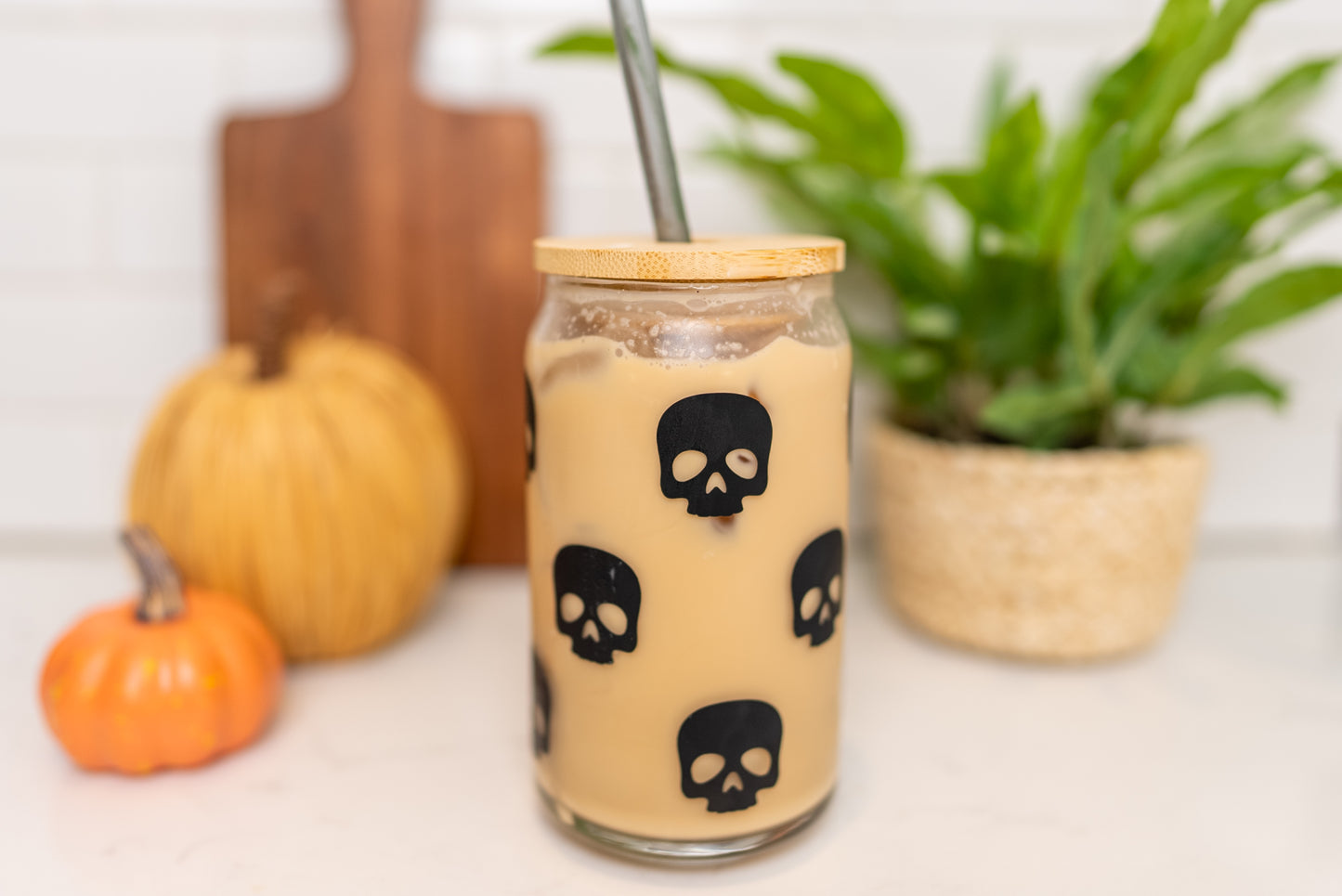 Ghost Halloween Glass Cup