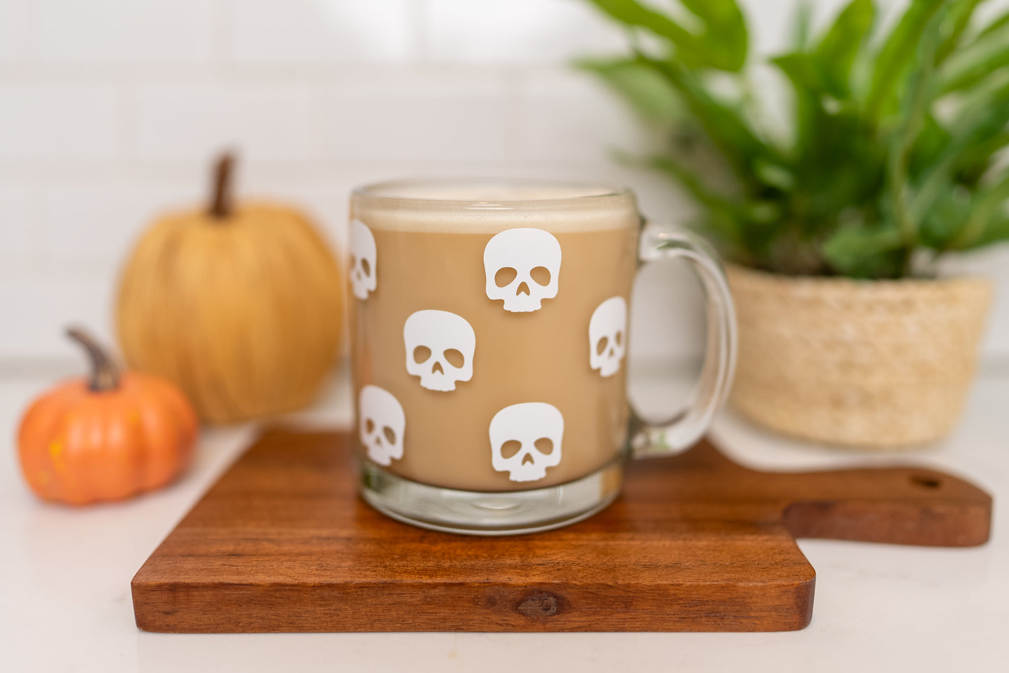 Pumpkin Halloween Glass Mug