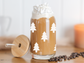 Christmas tree glass coffee cup, iced coffee cups, iced coffee glass, beer can glass cups, cups for coffee lovers, Christmas quote coffee cup, christmas coffee cup